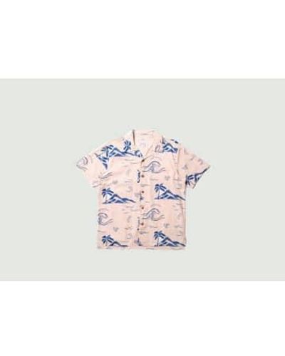Nudie Jeans Arvid Waves Hawaii Shirt - Rosa