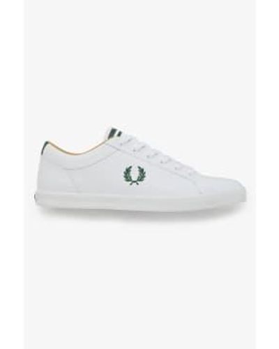 Fred Perry Baseline Leather B1228 - Bianco