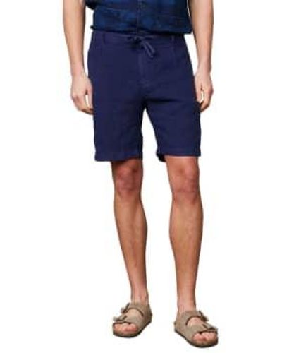 Hartford Tank Linen Shorts - Blu