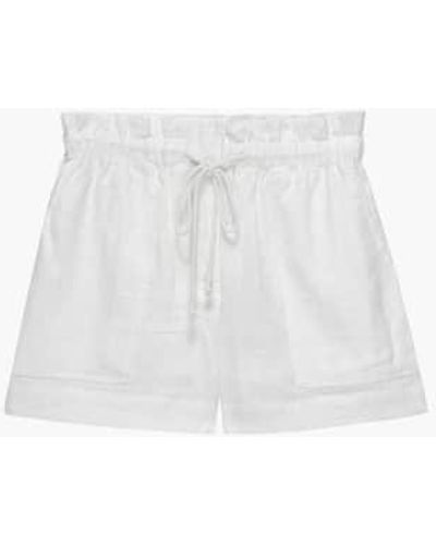 Rails Foster Linen Shorts Xs - White