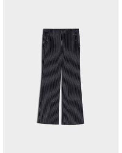 iBlues Navy Pinstripe Bibo Trousers Size 8 - Blue