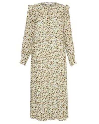 Moss Copenhagen Flower Adalia Rikkelie Dress Xs - Natural