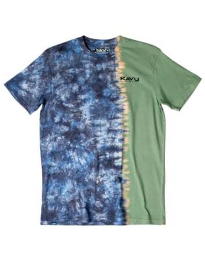 Kavu Camiseta Klear por encima Etch Art - Azul