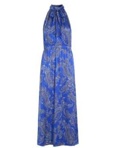 Dea Kudibal Natti Halterneck Silk Dress Xs - Blue