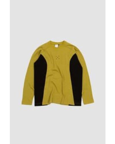 Pop Trading Co. Camiseta manga larga gofres portivos - Amarillo