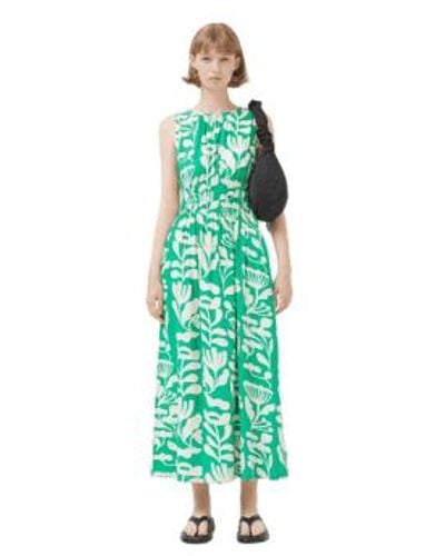 Compañía Fantástica Long Printed Dress - Green
