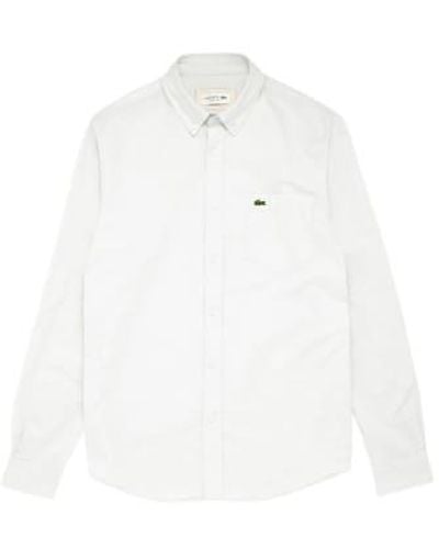 Lacoste Camisa informal manga larga ch0204 - Blanco
