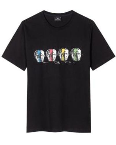 PS by Paul Smith Camiseta faces - Negro
