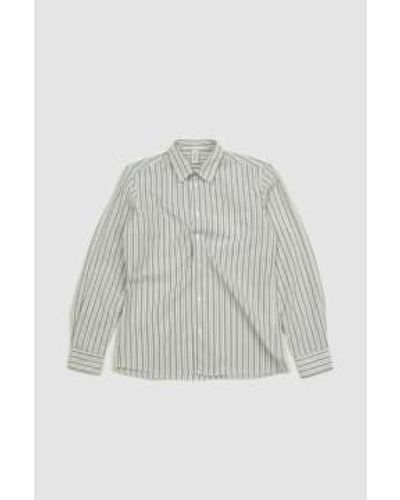 Another Aspect Another Shirt 30 Small Stripe - Bianco