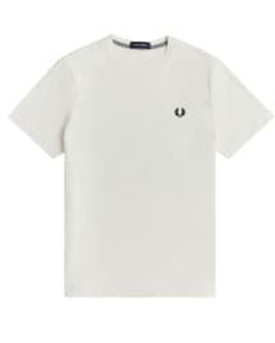 Fred Perry Crew neck t-shirt snow - Blanco
