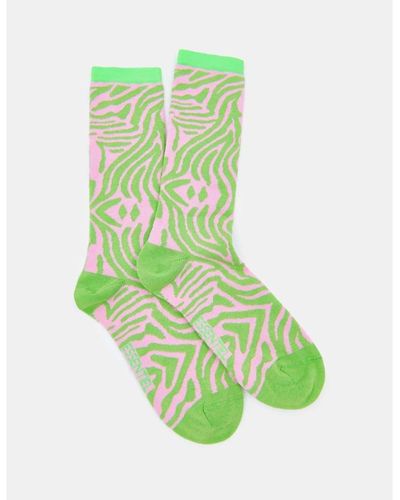 Essentiel Antwerp Frint Zebra Socks - Green