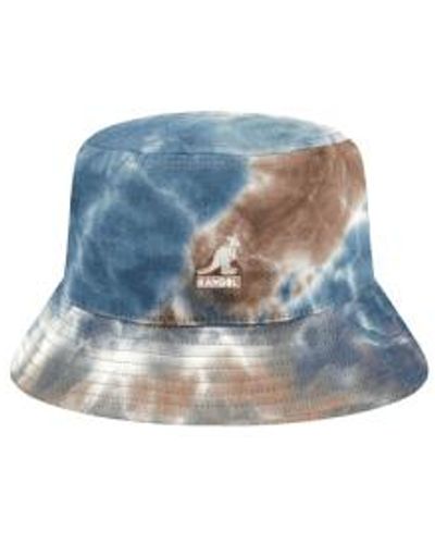 Kangol Earth Tone Tie Dye Bucket Hat - Blue