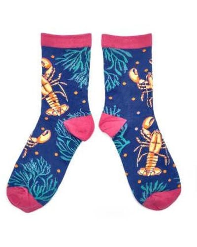 House of Disaster Lobster Socks With Box - Blue