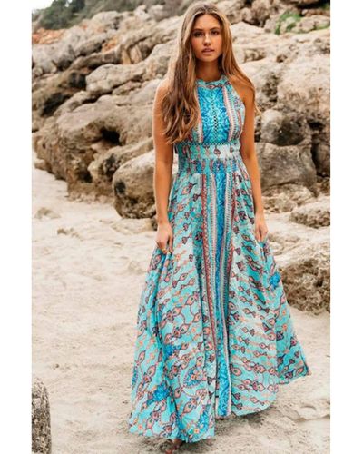 Jaase Venus Print Endless Summer Maxi Dress - Blue