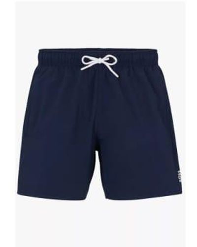 BOSS Iconic Swim Shorts With Stripe Detail - Blue