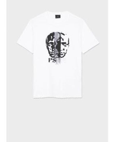 Paul Smith Opposite Faces Graphic T Shirt - Bianco