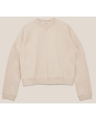 YMC Ecru Marl Almost Grown Sweatshirt S - Natural