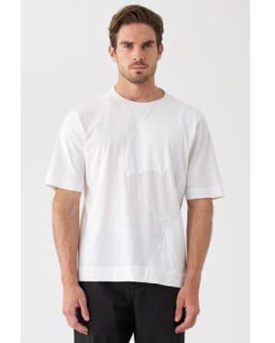 Transit Stitch Design T Shirt - Bianco