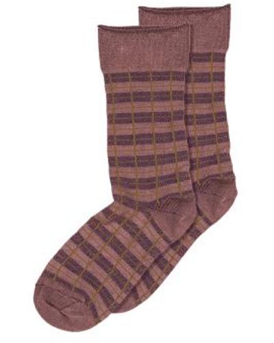 mpDenmark Blake Ankle Socks Blush 40-42 - Brown