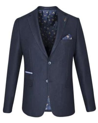Fratelli Textured Suit Jacket Navy 46 - Blue