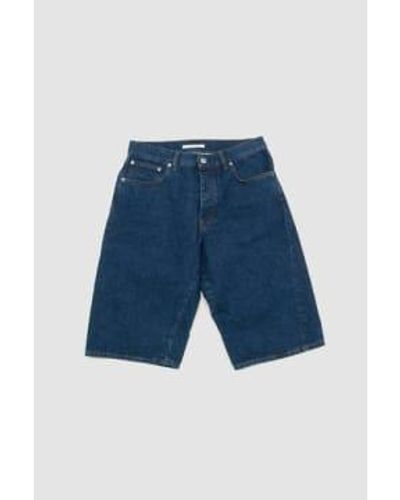 sunflower Shorts en jean à torsion largement rincé - Bleu