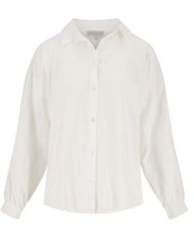 Zusss Blusa blanca con mangas anchas - Blanco
