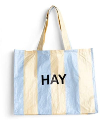 Atelier Kumo Hay • Candy Stripe Tote Bag Yellow And Blue M