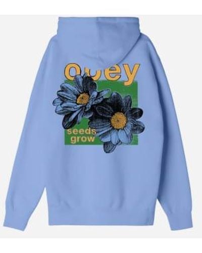 Obey Hooded Sweatshirt L - Blue