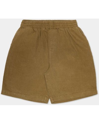 Revolution Brown Long Casual Shorts - Verde