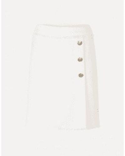 Riani Off Boucle Chanel Style Skirt 12 - White