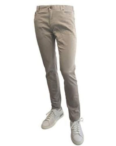 richard j. brown Jean emblématique en coton stretch coupe slim modèle tokyo en sable t252.108 - Gris