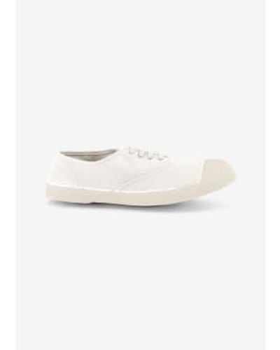 Bensimon Laces Tennis Womens Shoes - Bianco