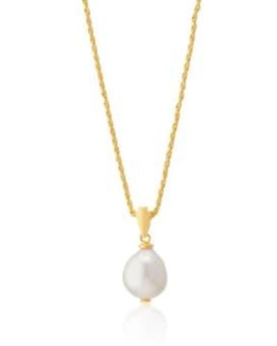 V By Laura Vann Coco Pearl Necklace Plated / - Metallic