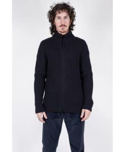 Hannes Roether Zip Up Jumper Navy Extra Large - Blue