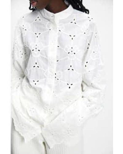 Rita Row Weißes vesta übergröße hemd