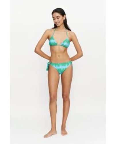 Compañía Fantástica Summer Vibes Striped Bikini Bottom - Blu