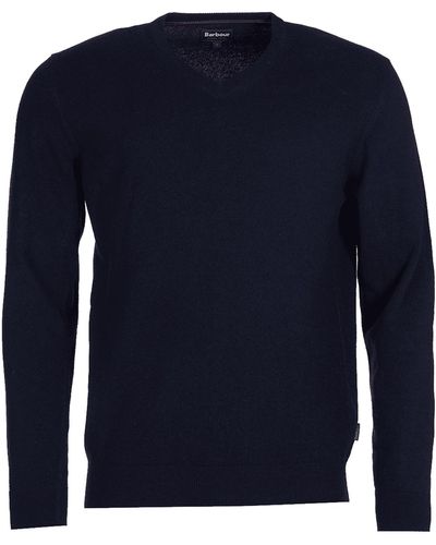 Barbour Harrow cashmere v neck dark navy - Azul