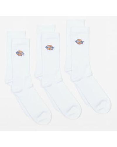 Dickies 3 Pack Valley Grove Logo Socks - Bianco