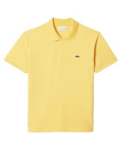 Lacoste Mostaza clásica pole en polo - Amarillo