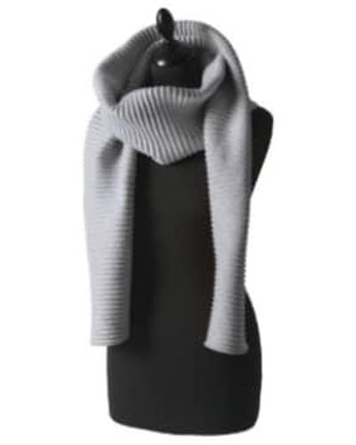 Design House Stockholm Long unisex pleece bufanda gris claro - Negro
