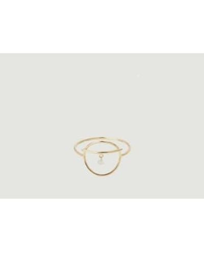 PERSÉE Persee Paris Fibula Ring With A Diamond - Bianco