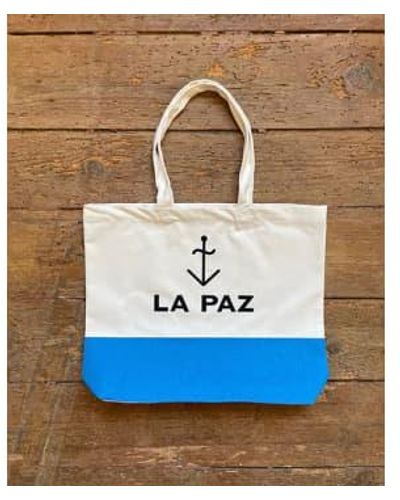 La Paz Ecru/ Tote Bag One Size - Blue