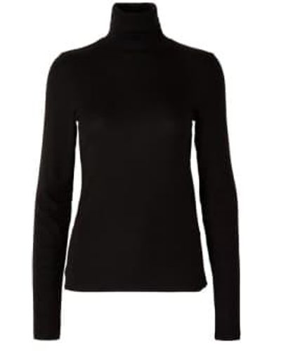 SELECTED Winona Roll Neck Top Xs - Black