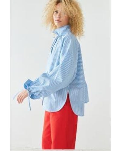 Stella Nova Coral Striped Shirt 8 - Blue