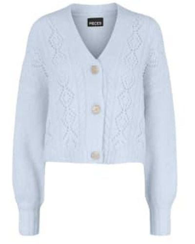 Pieces Heaven Knitted Cardigan L - Blue