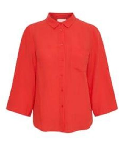 Part Two Camisa Cindie Grenadine - Rosso