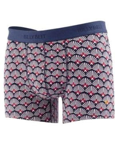 Billybelt Organic Cotton Boxer With Abstract Patterns Xl - Blue