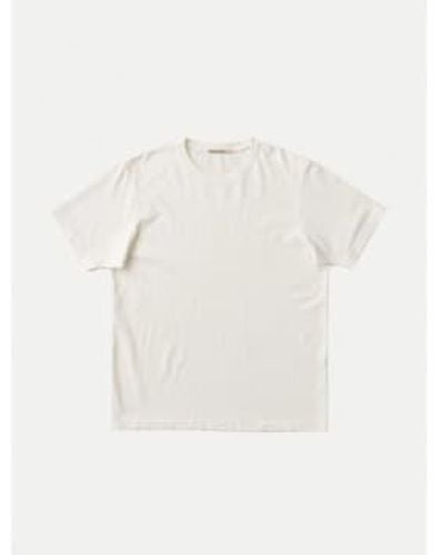 Nudie Jeans T Shirt Uno Every Day W47Chalk - Bianco