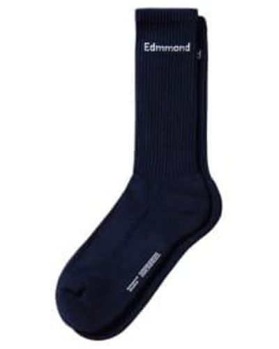 Edmmond Studios Socks O/s / Plain Navy - Blue