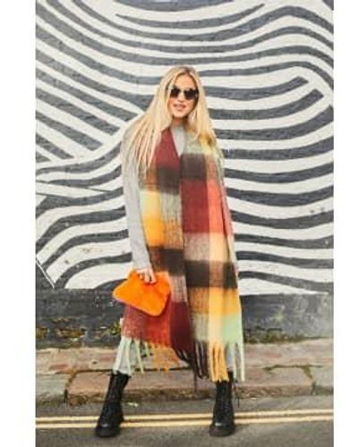 Libby Loves Óxido mezcla lennie verificar bufanda - Multicolor